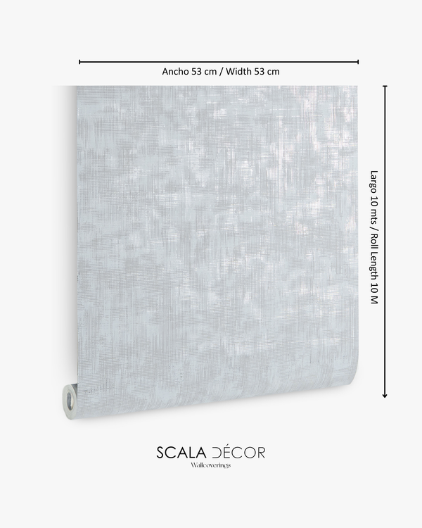 Papel de Colgadura Textil | Ice Blue Crosshatch Wallpaper