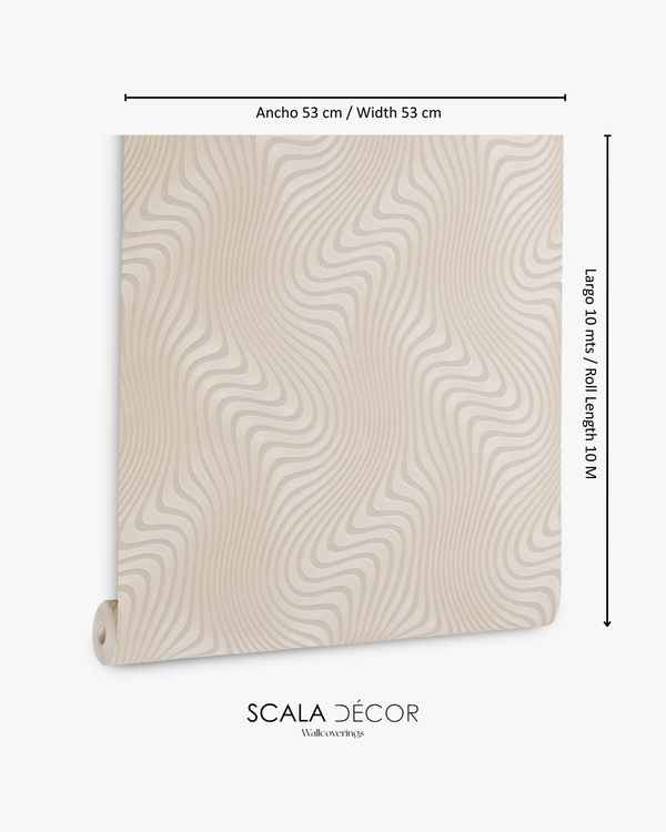 Papel de Colgadura Abstracto | Blush Ripple Wallpaper