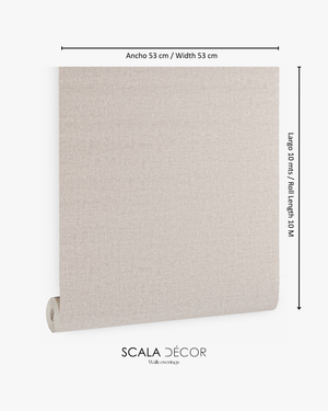 Papel de Colgadura Textil | Greige Linen Wallpaper