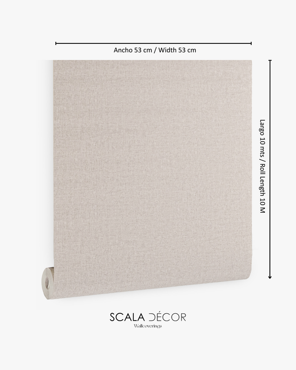 Papel de Colgadura Textil | Greige Linen Wallpaper