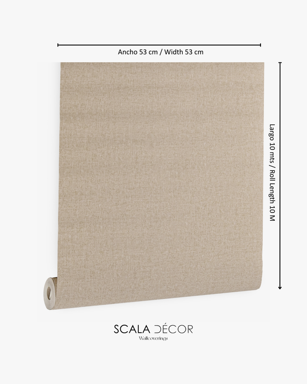 Papel de Colgadura Textil | Champagne Gold Linen Wallpaper