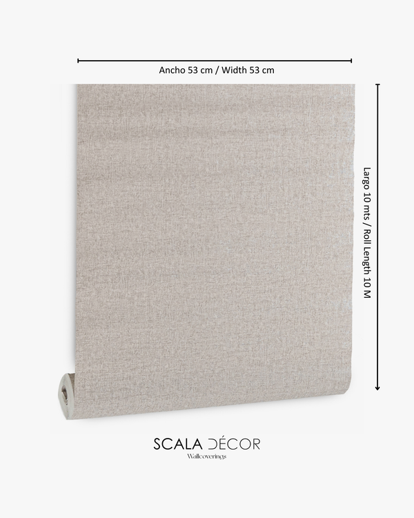 Papel de Colgadura Textil | Warm Grey Linen Wallpaper