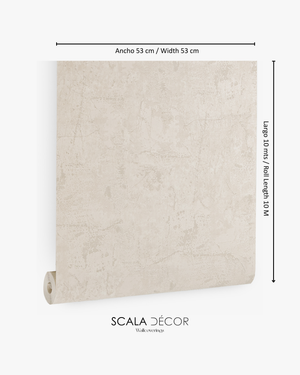 Papel de Colgadura Texturas | Ivory Microcement Wallpaper