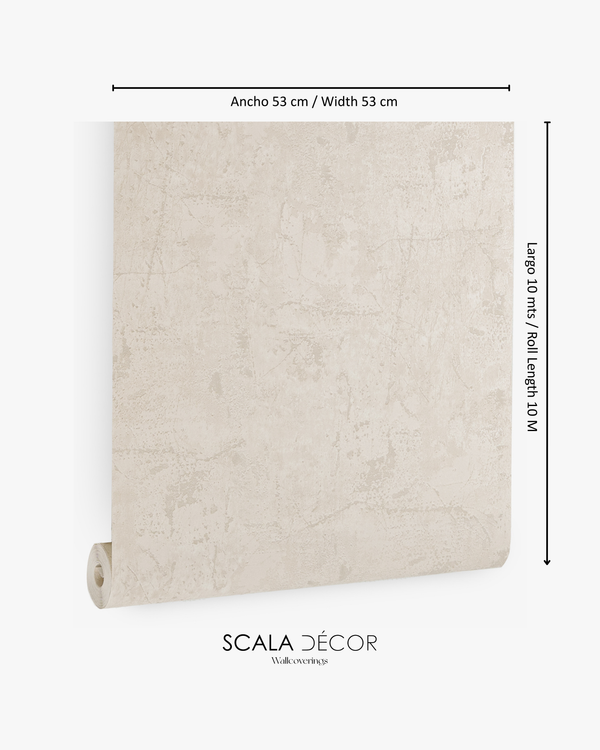 Papel de Colgadura Texturas | Ivory Microcement Wallpaper