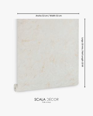Papel de Colgadura Abstracto | Ivory Marble Veins Wallpaper