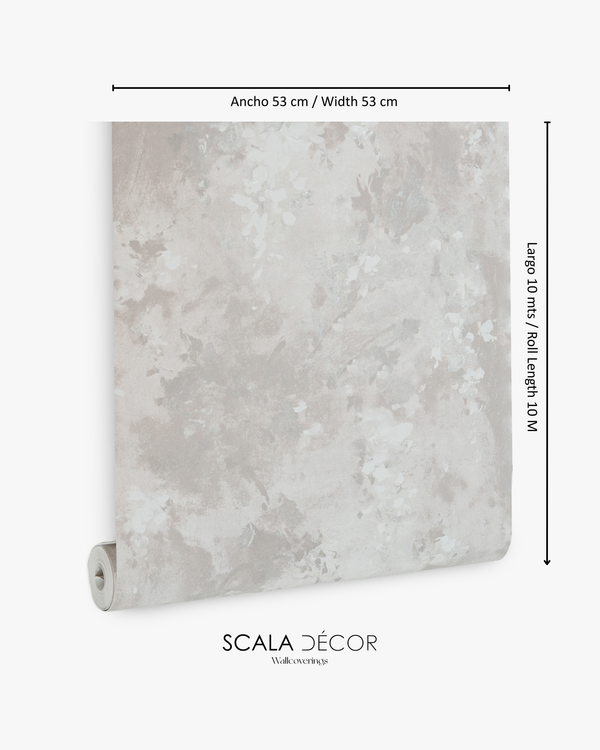 Papel de Colgadura Floral | Grey Watercolor Blossoms Wallpaper