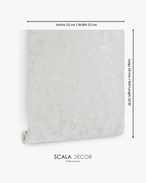 Papel de Colgadura Texturas | White Silver Patina Wallpaper