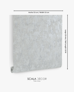 Papel de Colgadura Texturas | Silver Grey Patina Wallpaper