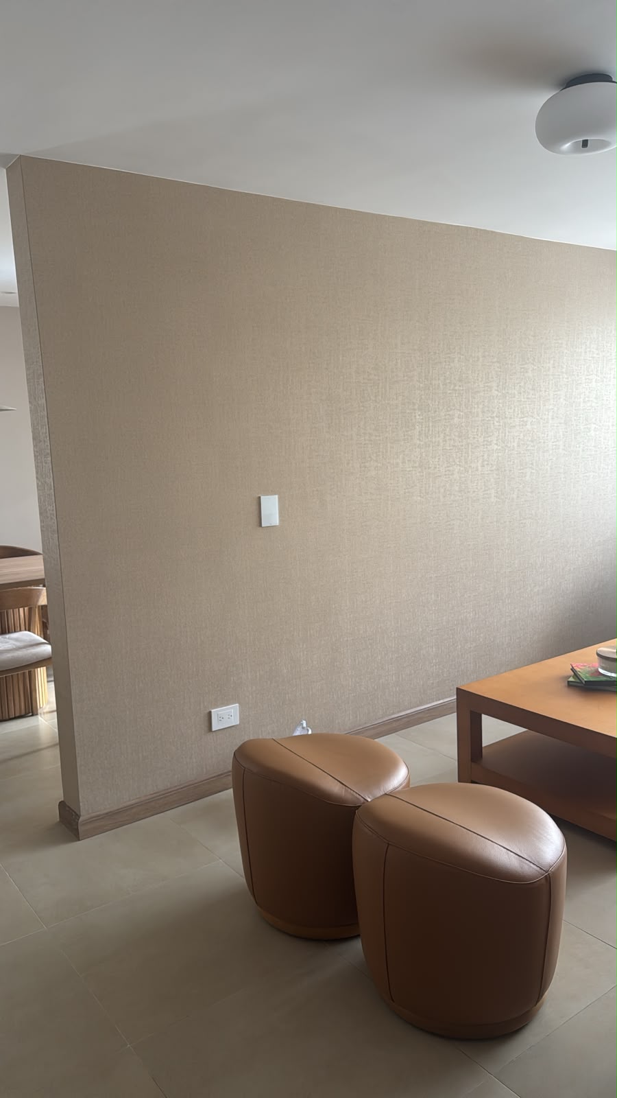 Papel de Colgadura Textil | Champagne Gold Linen Wallpaper