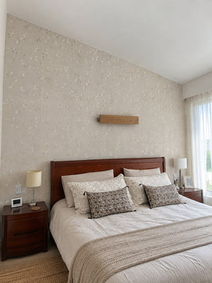 Papel de Colgadura Floral | Gold Foil Leaf Wallpaper