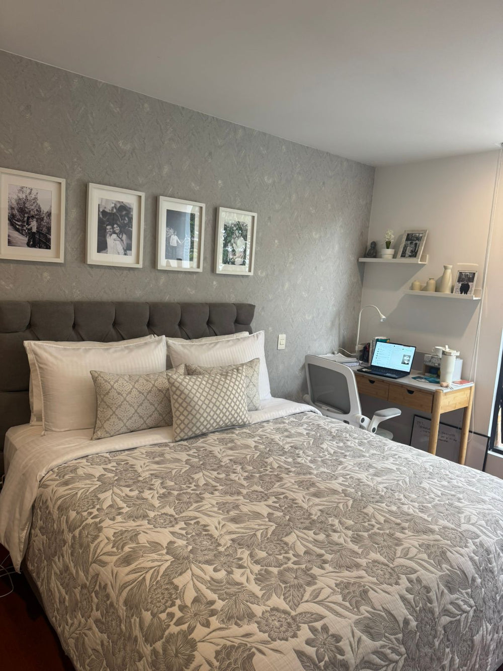 Papel de Colgadura Texturas | Grey Herringbone Wallpaper