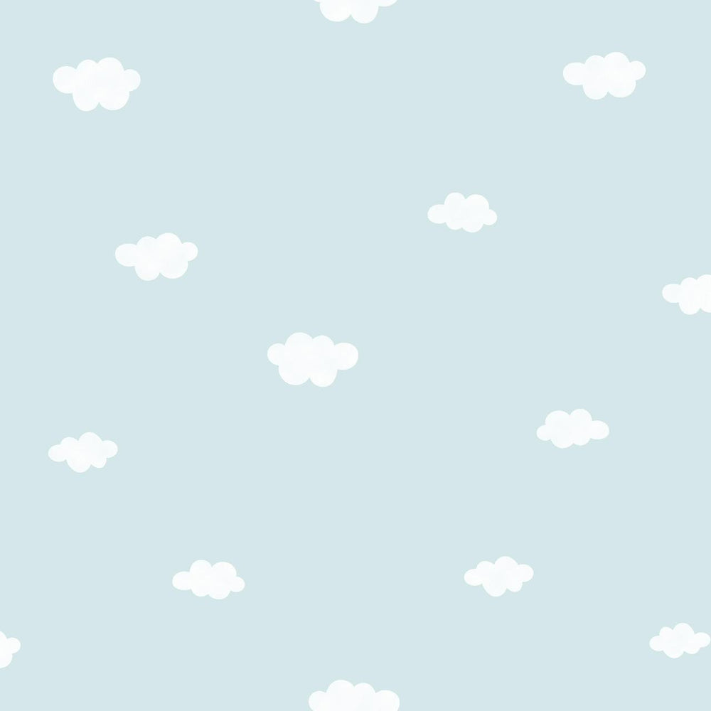 Papel de Colgadura Infantil de Nubes | Blue Sky Clouds Wallpaper