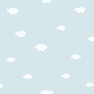Papel de Colgadura Infantil de Nubes | Blue Sky Clouds Wallpaper