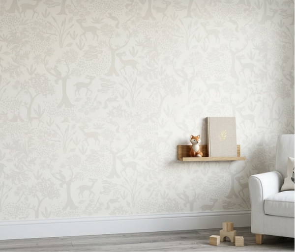 Papel de Colgadura Infantil de Bosque | Woodland Friends Wallpaper