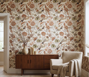 Papel de Colgadura Botánico | Aviary Garden Wallpaper
