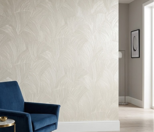 Papel de Colgadura Abstracto | Pearl Brushstrokes Wallpaper