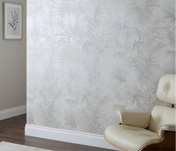 Papel de Colgadura Tropical | Silver Sage Foliage Wallpaper