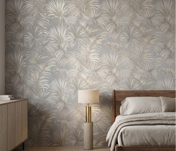 Papel de Colgadura Tropical | Champagne Foliage Wallpaper