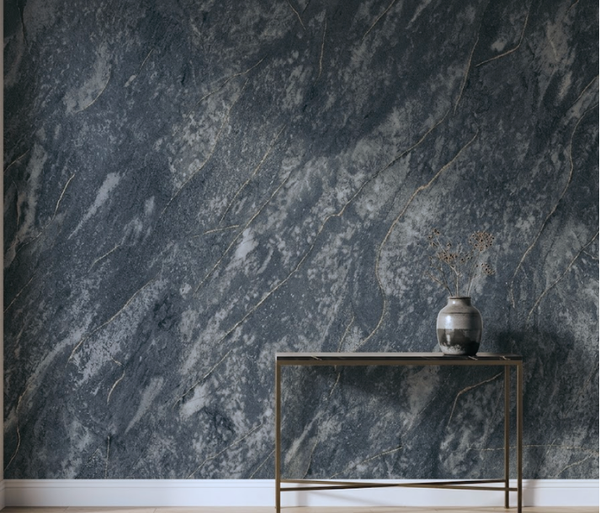 Papel de Colgadura Efecto Mármol | Charcoal Marble Wallpaper