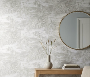 Papel de Colgadura Tropical | Champagne Palm Landscape Wallpaper