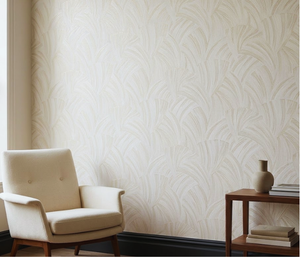 Papel de Colgadura Abstracto | Champagne Brushstrokes Wallpaper