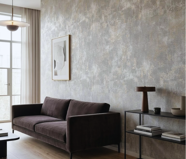 Papel de Colgadura Efecto Pátina | Silver Gold Patina Wallpaper