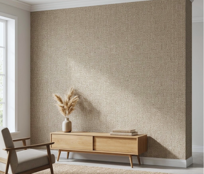 Papel de Colgadura Tipo Tejido | Golden Weave Wallpaper