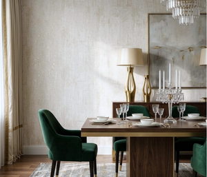 Papel de Colgadura Efecto Espatulado | Champagne Beige Plaster Wallpaper