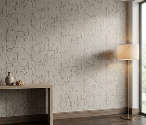 Papel de Colgadura Efecto Corcho | Silver Grey Cork Wallpaper