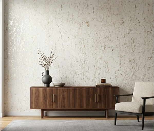 Papel de Colgadura Efecto Corcho | Ivory Champagne Cork Wallpaper
