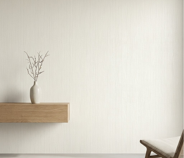 Papel de Colgadura Tipo Tejido | Ivory Pearl Weave Wallpaper