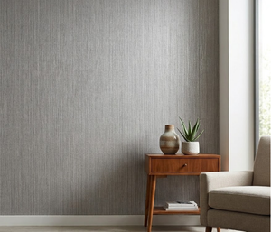 Papel de Colgadura Tipo Tejido | Silver Grey Weave Wallpaper