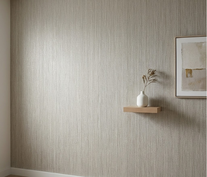Papel de Colgadura Tipo Tejido | Champagne Greige Weave Wallpaper