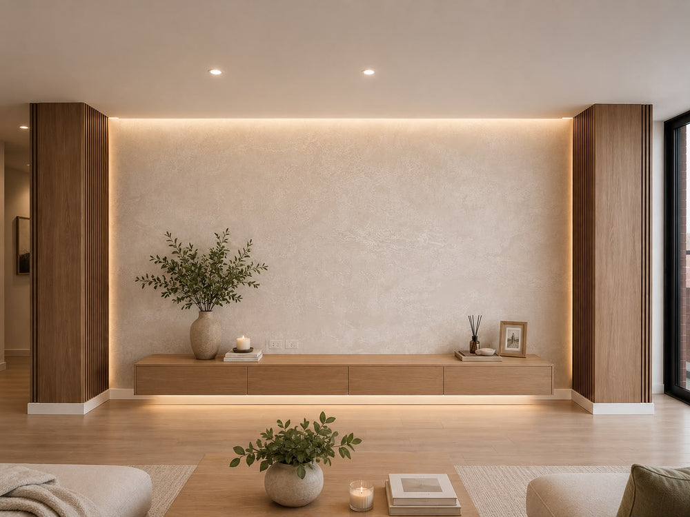 Papel de Colgadura Abstracto | Ivory Marble Wallpaper