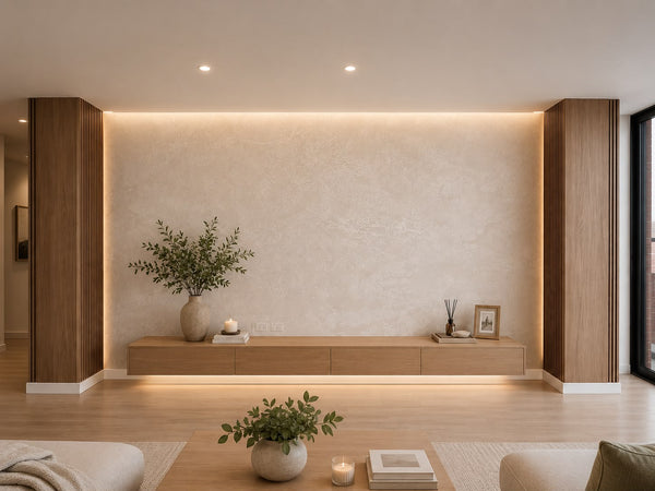 Papel de Colgadura Abstracto | Ivory Marble Wallpaper