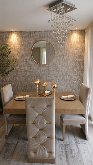 Papel de Colgadura Texturas | Greige Rose Copper Ikat Wallpaper