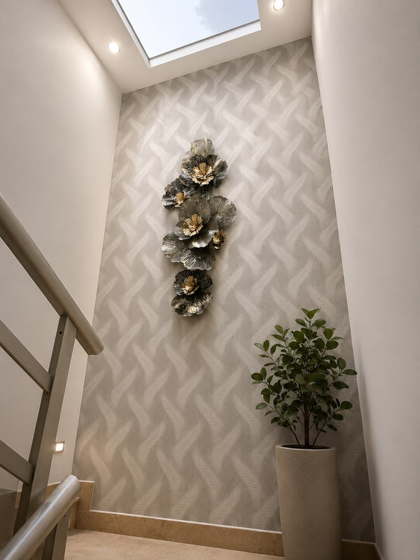 Papel de Colgadura Abstracto | Light Grey Ripple Wallpaper
