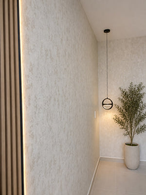 Papel de Colgadura Texturas | White Silver Patina Wallpaper