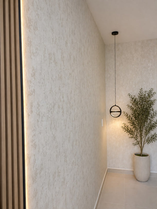 Papel de Colgadura Texturas | White Silver Patina Wallpaper