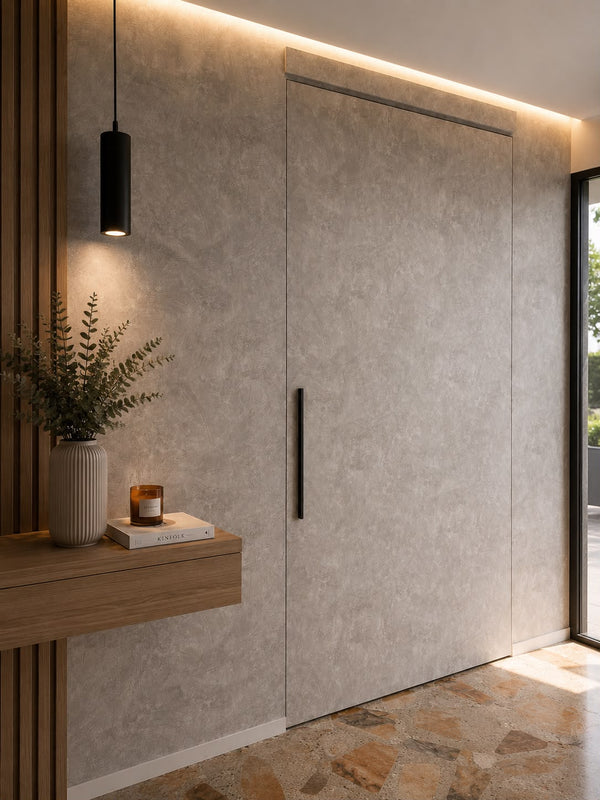 Papel de Colgadura Texturas | Cool Gray Stucco Wallpaper