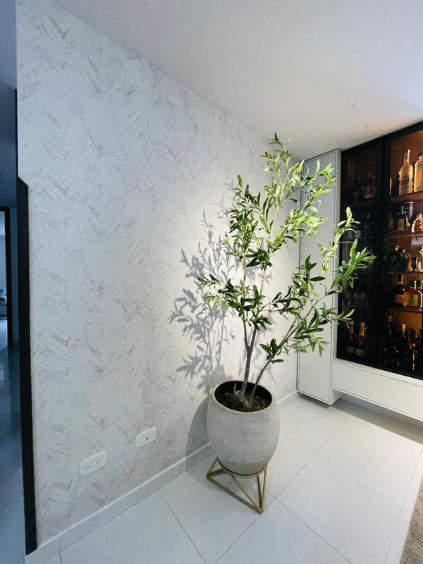 Papel de Colgadura Texturas | Greige Herringbone Wallpaper