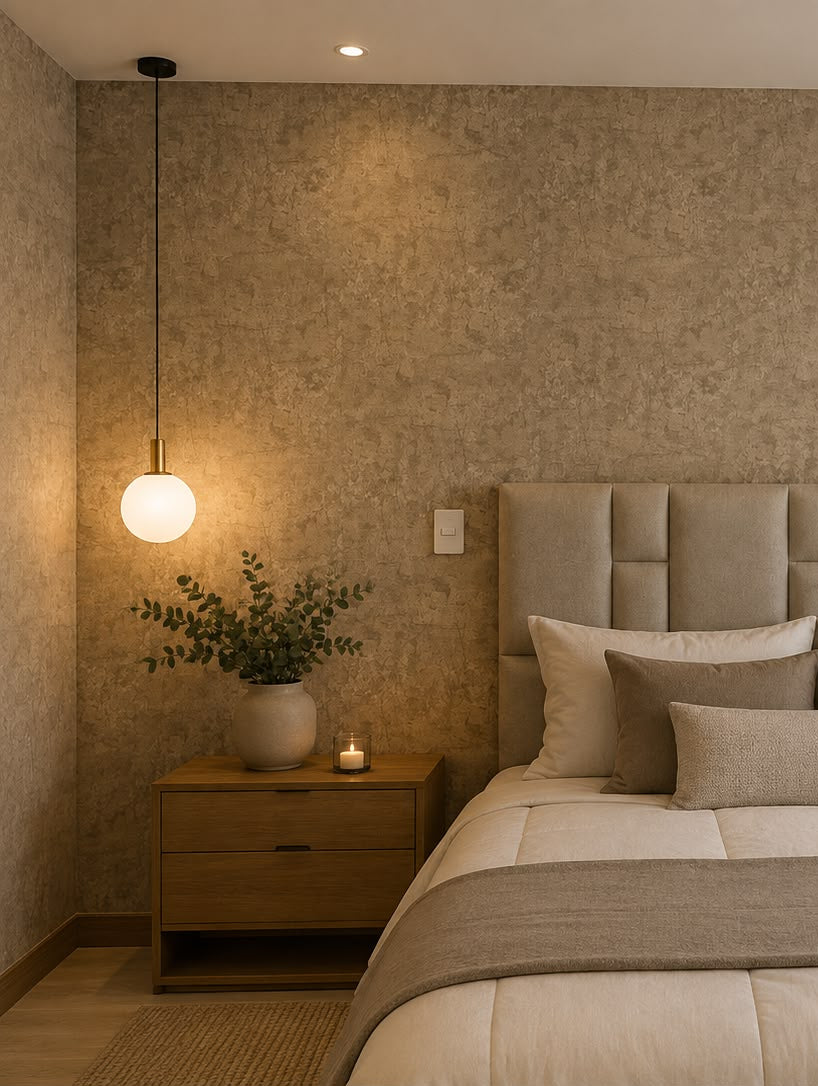 Papel de Colgadura Texturas | Taupe Microcement Wallpaper