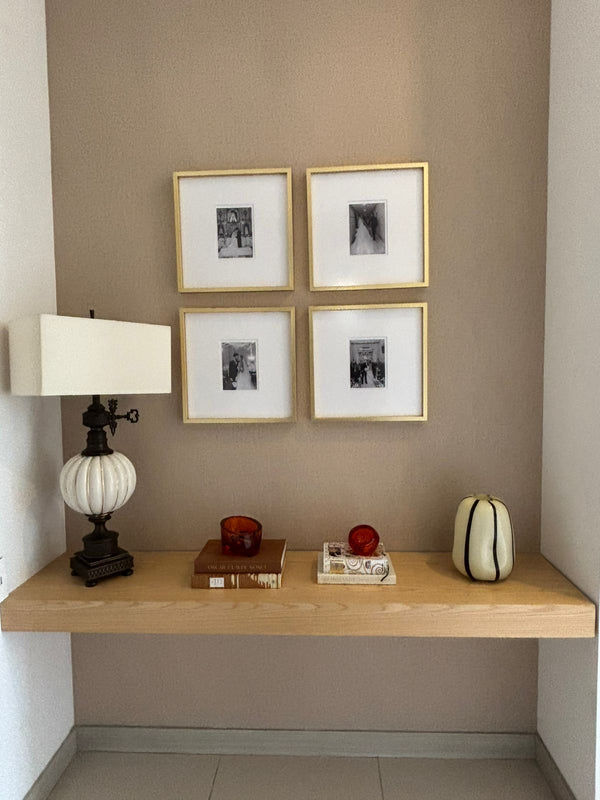 Papel de Colgadura Textil | Champagne Gold Linen Wallpaper