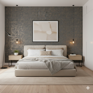 Papel de Colgadura Textil | Steel Blue Crosshatch Wallpaper