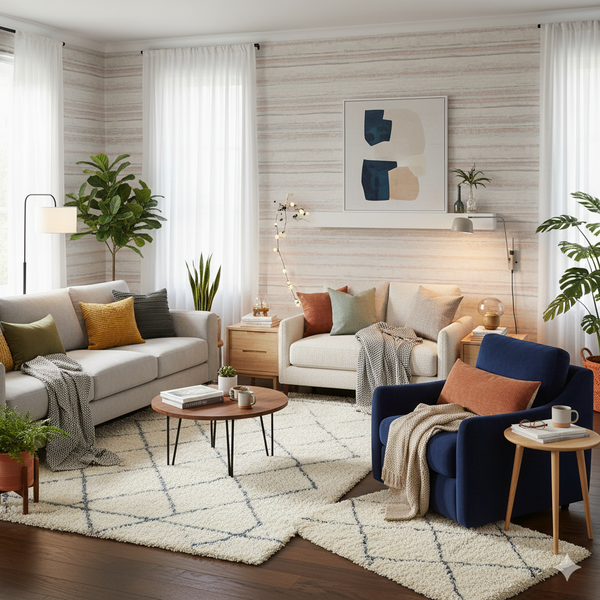 Papel de Colgadura Texturas | Greige Rose-Gold Strata Wallpaper