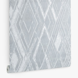 Papel de Colgadura Geométrico | Silver Diamond Wallpaper