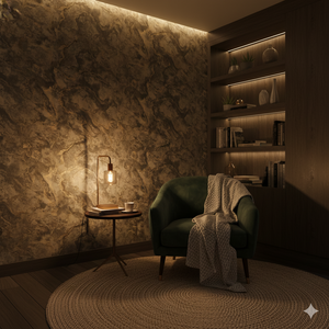 Papel de Colgadura Abstracto | Graphite & Soft Grey Marble Wallpaper