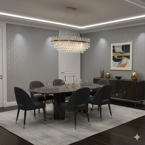 Papel de Colgadura Art Deco | Mid Grey Fan Wallpaper