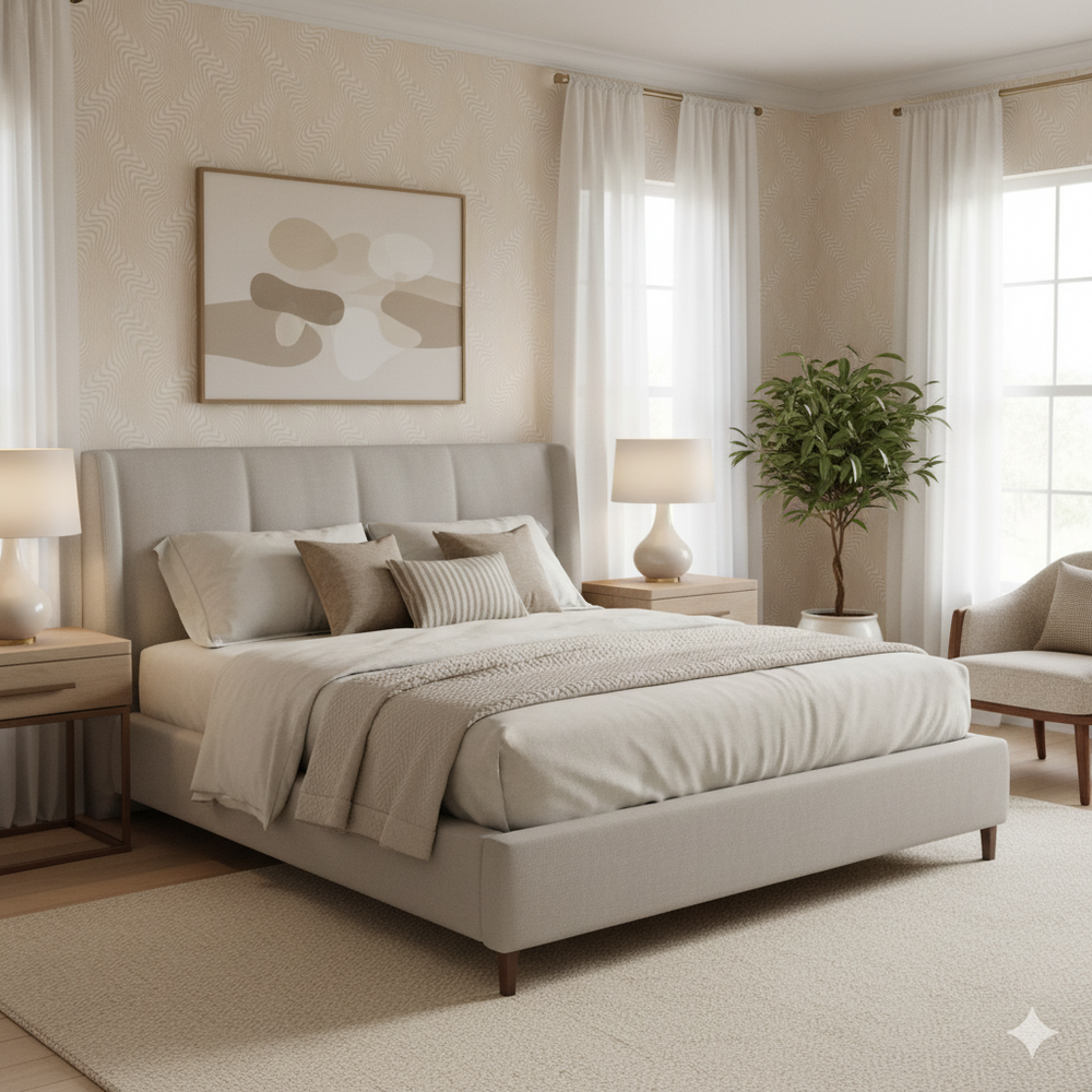 Papel de Colgadura Abstracto | Blush Ripple Wallpaper