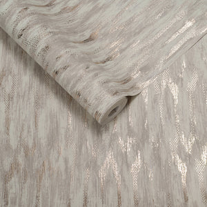 Papel de Colgadura Texturas | Greige Rose Copper Ikat Wallpaper